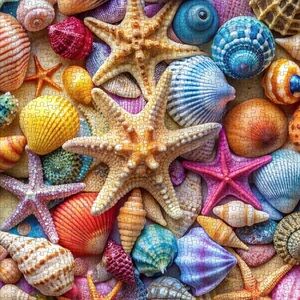 Colorful Seashell Jigsaw Puzzle 1000 pieces